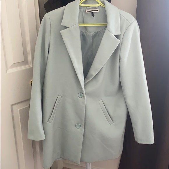 Noisy May Muted Turquoise Pea Coat - Picture 1 of 5